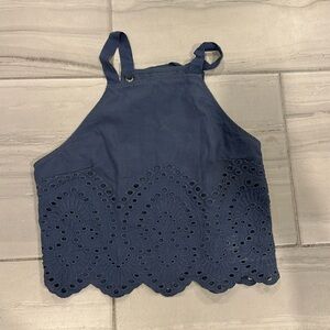 Abercrombie and Fitch Cropped Eyelet Top